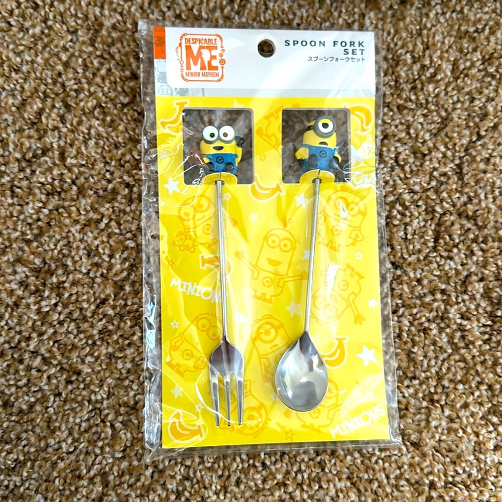 Despicable me spoon fork set